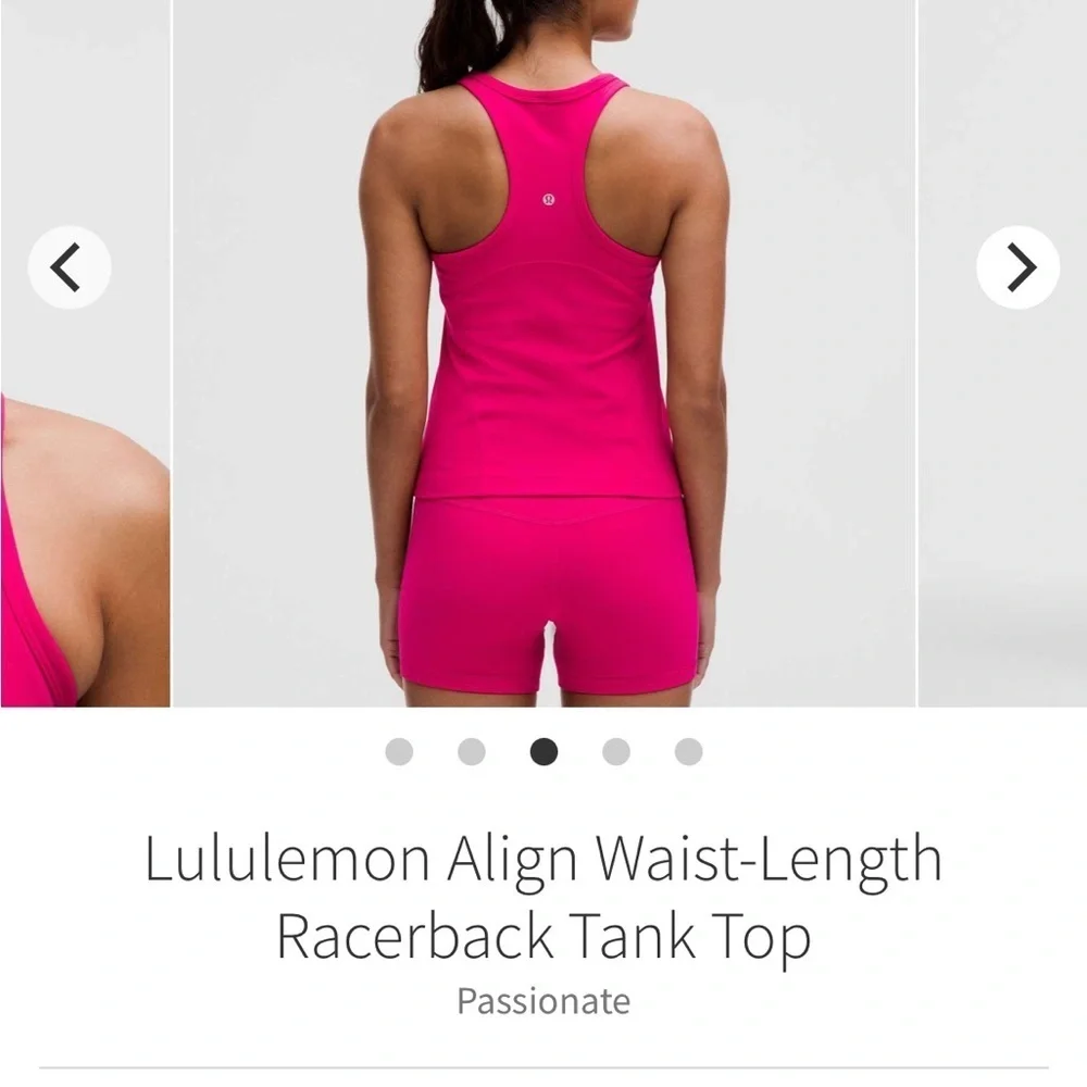 Lululemon NWT Pink Fitted‎ Tank Top-Passionate Color